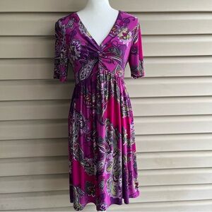 •Evan Picone• Paisley Knit Pullover Dress - Size 8